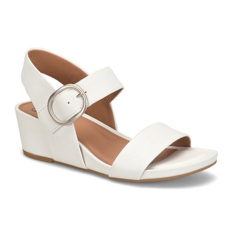 Sofft Vaya Wedge Sandal (Women) - True White Sandal - Heel/Wedge - The Heel Shoe Fitters