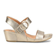 Sofft Vaya Wedge Sandal (Women) - Gold Sandals - Heel/Wedge - The Heel Shoe Fitters