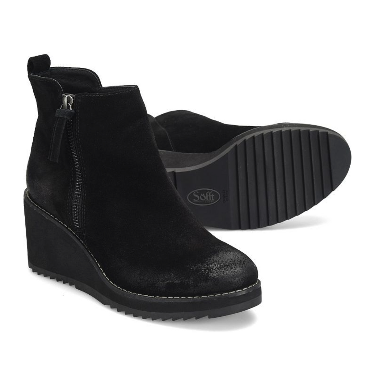 Sofft Emeline Wedge Boot (Women) - Black Boots - Fashion - Wedge - The Heel Shoe Fitters