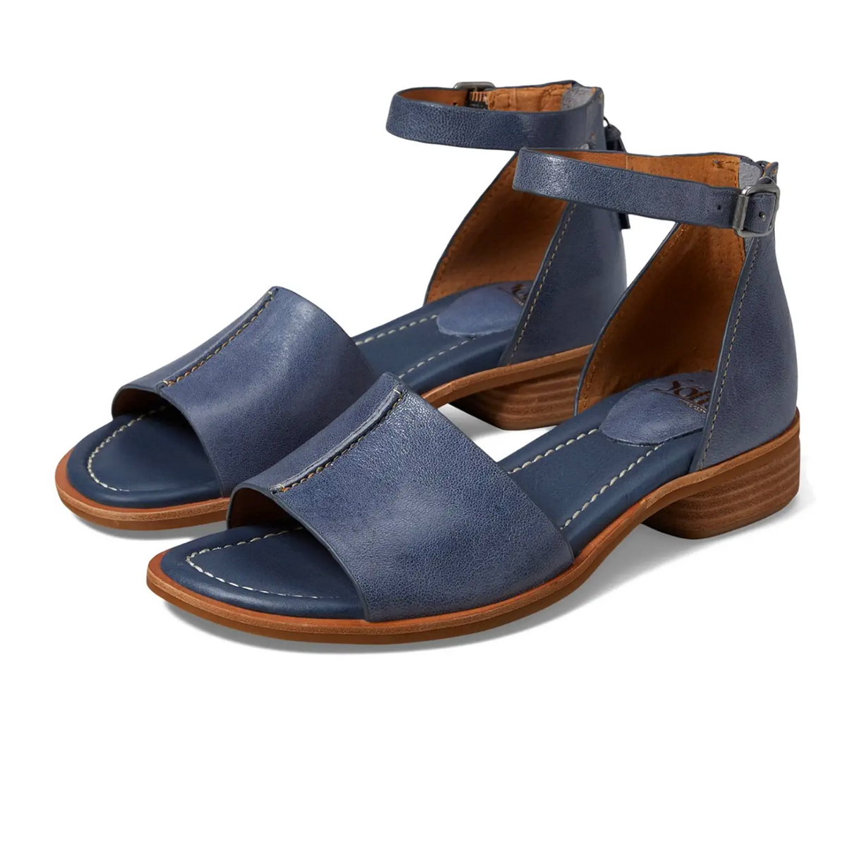 Sofft Faxyn Low Heeled Sandal (Women) - Zante Blue Sandal - Backstrap - The Heel Shoe Fitters