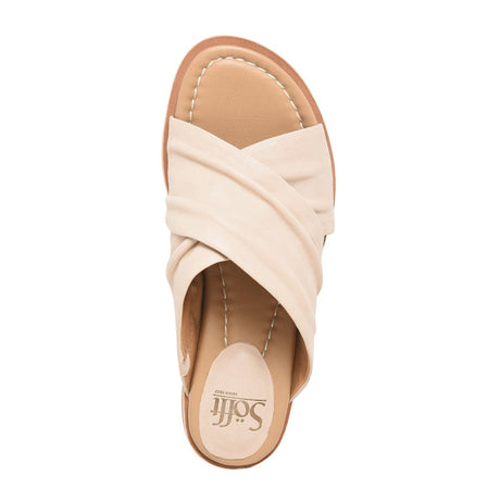 Sofft Fallon Slide Sandal (Women) - Tapioca Grey Sandals - Heel/Wedge - The Heel Shoe Fitters