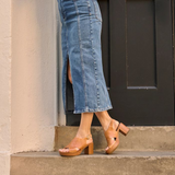 Sofft Liv Heeled Sandal (Women) - Luggage Sandal - Heel/Wedge - The Heel Shoe Fitters