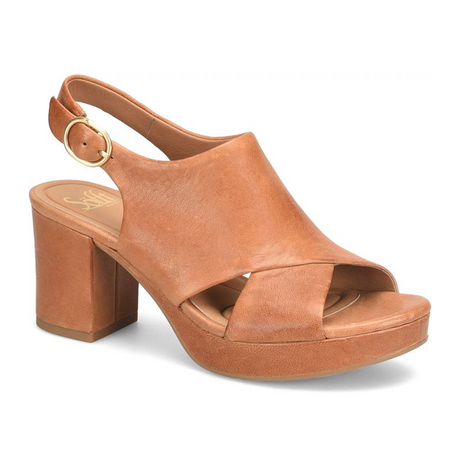 Sofft Liv Heeled Sandal (Women) - Luggage Sandal - Heel/Wedge - The Heel Shoe Fitters