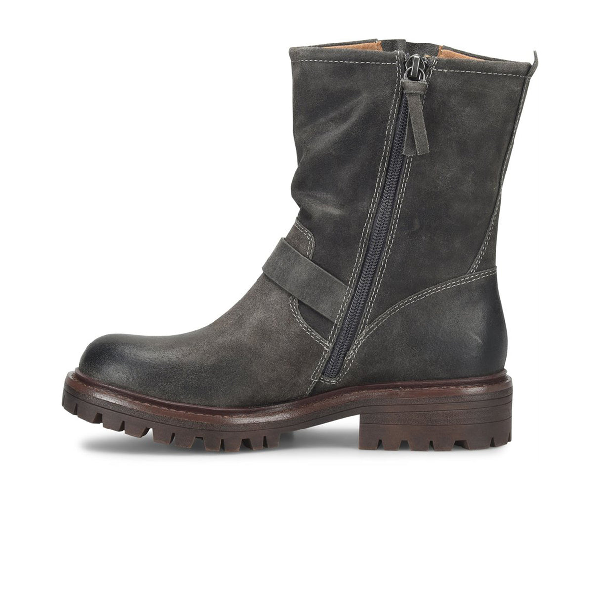 Sofft Amberlynn Moto Boot (Women) - Carbon Grey Boots - Casual - Mid - The Heel Shoe Fitters