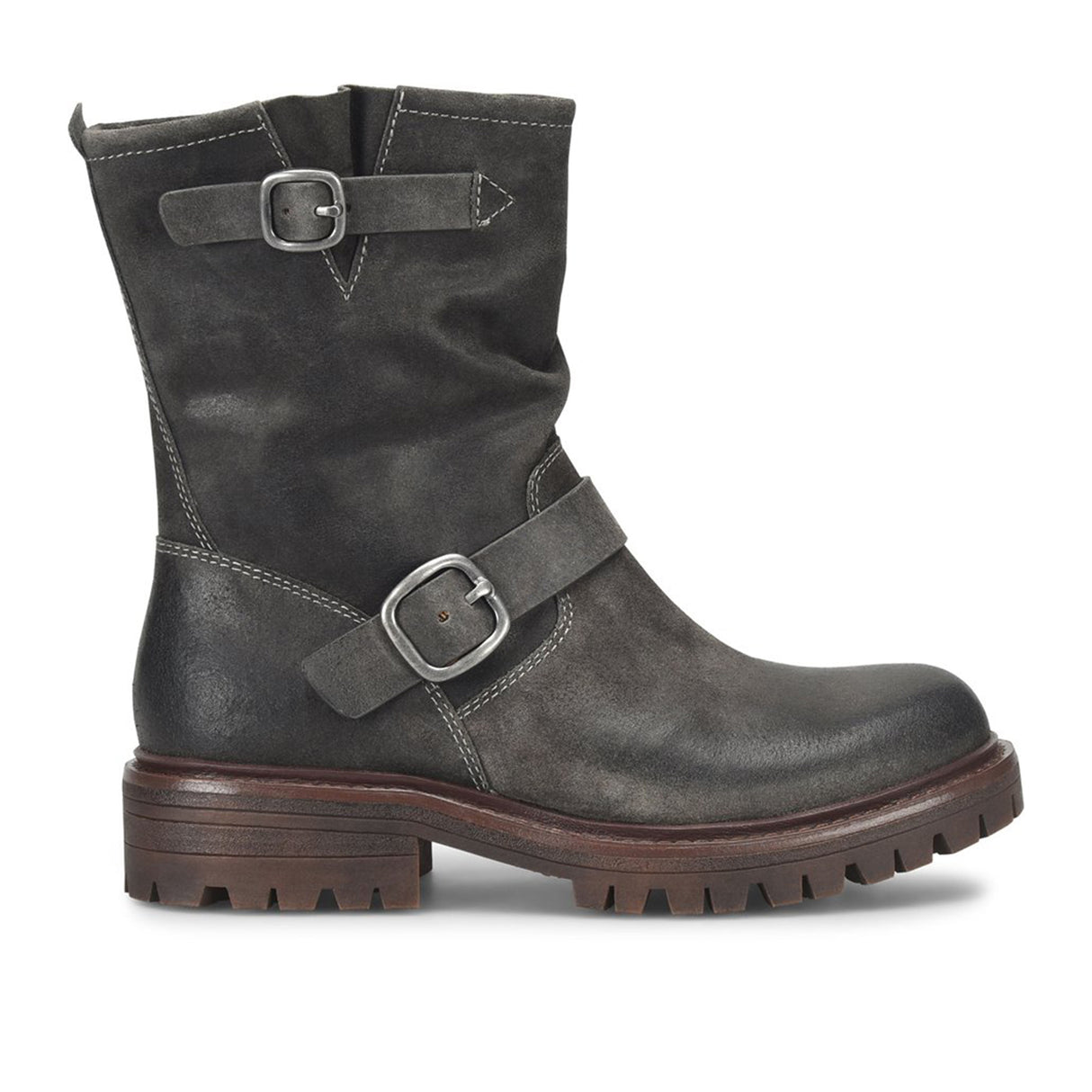 Sofft Amberlynn Moto Boot (Women) - Carbon Grey Boots - Casual - Mid - The Heel Shoe Fitters