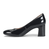 Sofft Anna Marie Pump (Women) - Black Crinkle Patent Dress-Casual - Heels - The Heel Shoe Fitters