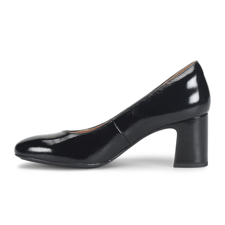 Sofft Anna Marie Pump (Women) - Black Crinkle Patent Dress-Casual - Heels - The Heel Shoe Fitters