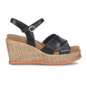 Sofft Diana Wedge Sandal (Women) - Black Sandal - Heel/Wedge - The Heel Shoe Fitters