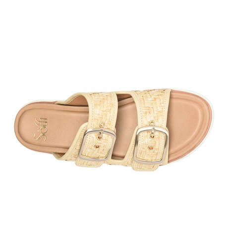 Sofft Gabby Slide Sandal (Women) - Tan Woven Sandal - Slide - The Heel Shoe Fitters
