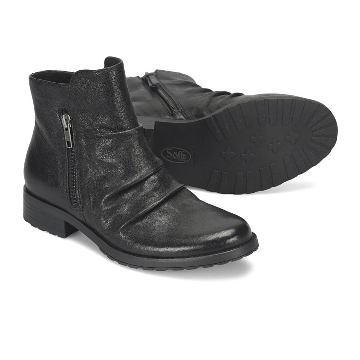 Sofft Beckie II Ankle Boot (Women) - Black Boots - Casual - Mid - The Heel Shoe Fitters