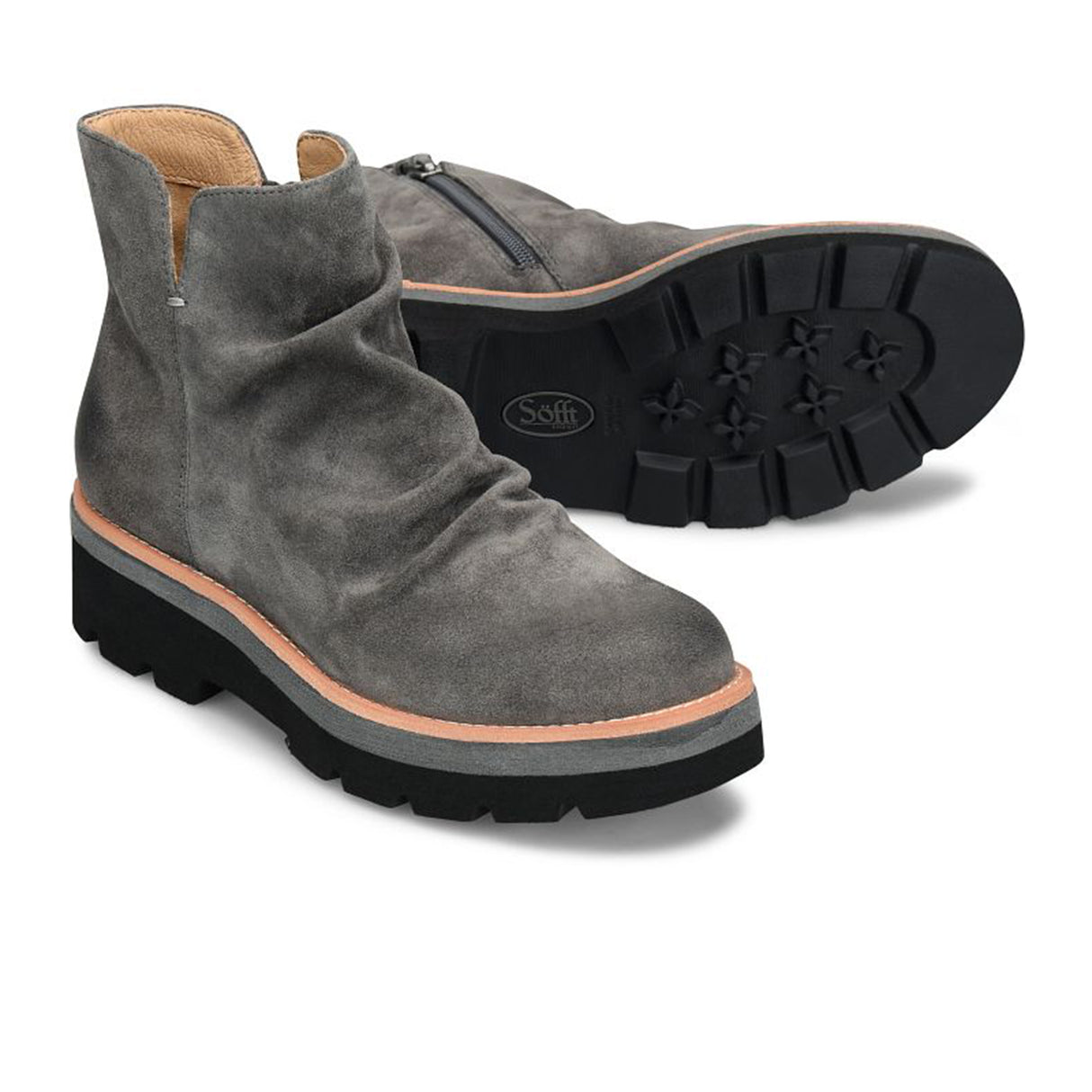 Sofft Pecola Boot (Women) - Smoke Boots - Casual - Mid - The Heel Shoe Fitters