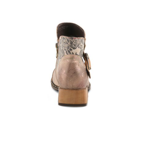 L'Artiste Sipperb Ankle Boot (Women) - Beige Multi Boots - Casual - Low - The Heel Shoe Fitters