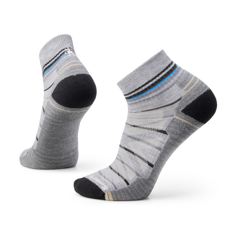 Smartwool Hike Light Cushion Pattern Ankle Sock (Unisex) - Light Gray Accessories - Socks - Performance - The Heel Shoe Fitters