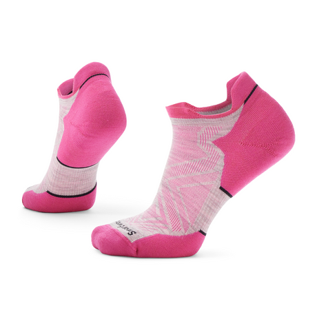 Smartwool Run Targeted Cushion Low Ankle Sock (Women) - Ash/Power Pink Accessories - Socks - Performance - The Heel Shoe Fitters