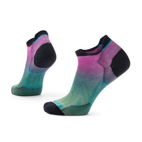Smartwool Run Zero Cushion Ombre Print Low Ankle Socks (Women) - Emerald Green Accessories - Socks - Performance - The Heel Shoe Fitters