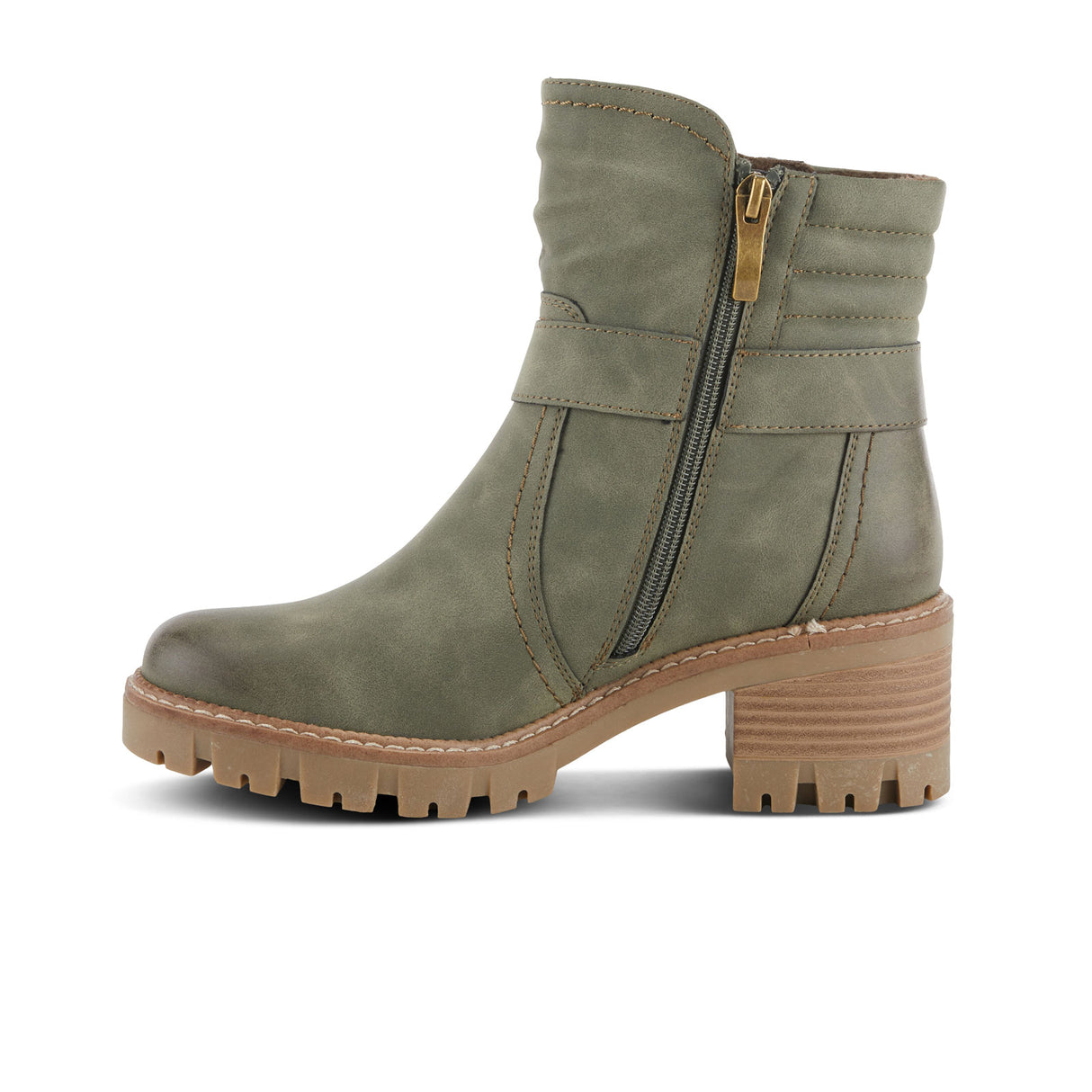 Spring Step Relife Smokies Ankle Boot (Women) - Light Green Boots - Casual - Mid - The Heel Shoe Fitters