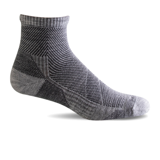 Sockwell Elevate Quarter Sock (Men) - Light Grey Accessories - Socks - Performance - The Heel Shoe Fitters