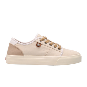 Taos Super Soul Sneaker (Women) - Natural/Dark Taupe Distressed Athletic - Casual - Lace Up - The Heel Shoe Fitters