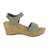 Naot Summer Wedge Sandal (Women) - Sage Nubuck Sandals - Heel/Wedge - The Heel Shoe Fitters