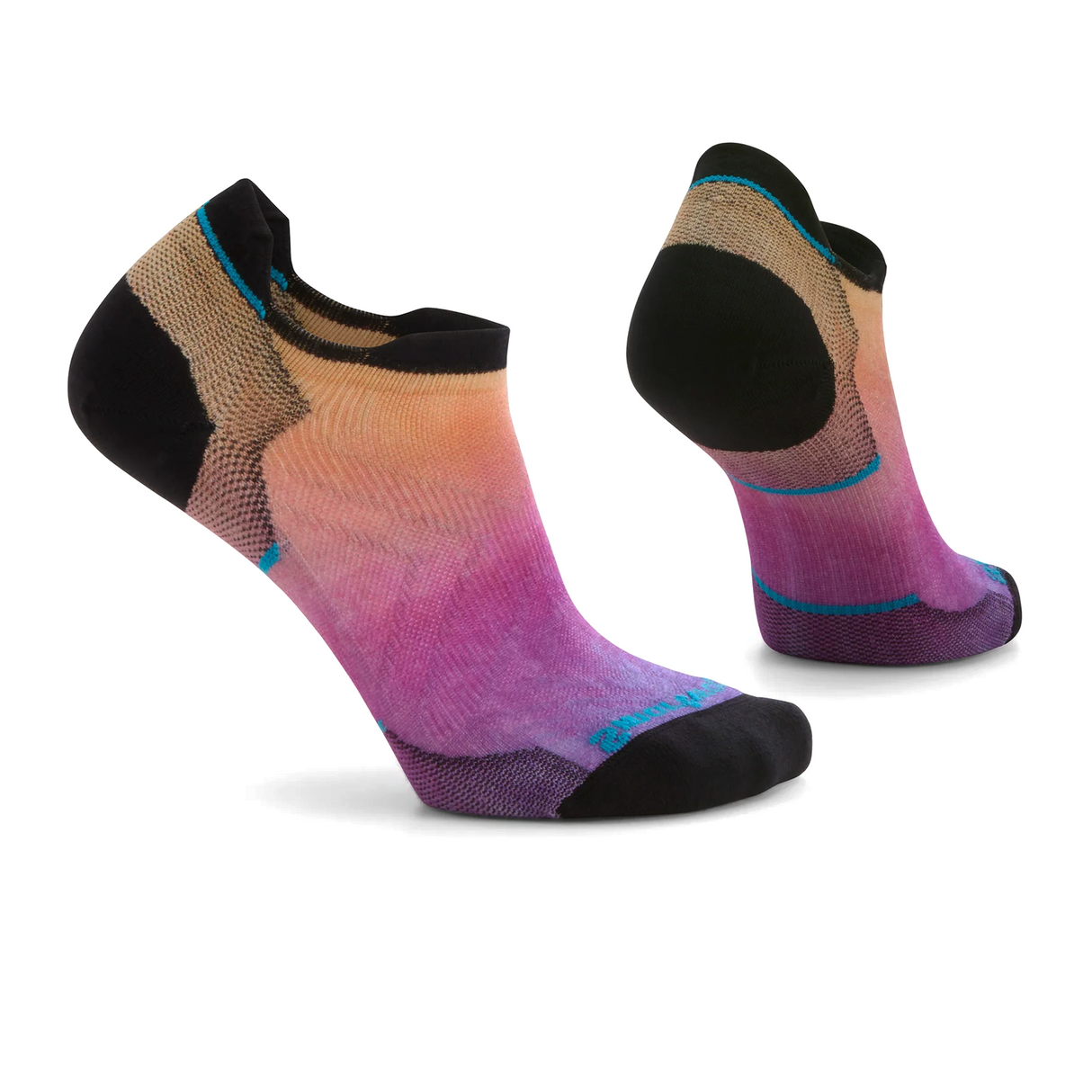 Smartwool Run Zero Cushion Ombre Print Low Ankle Sock (Women) - Tandoori Orange