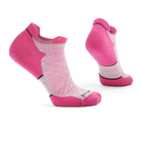 Smartwool Run Targeted Cushion Low Ankle Sock (Women) - Ash/Power Pink Accessories - Socks - Performance - The Heel Shoe Fitters