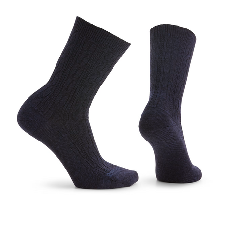 Smartwool Everyday Cable Crew Sock (Women) - Deep Navy Heather Accessories - Socks - Lifestyle - The Heel Shoe Fitters