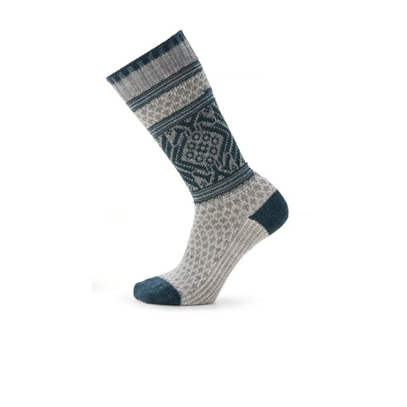 Smartwool Everyday Popcorn Snowflake Pattern Crew Sock (Women) - Light Gray Accessories - Socks - Lifestyle - The Heel Shoe Fitters