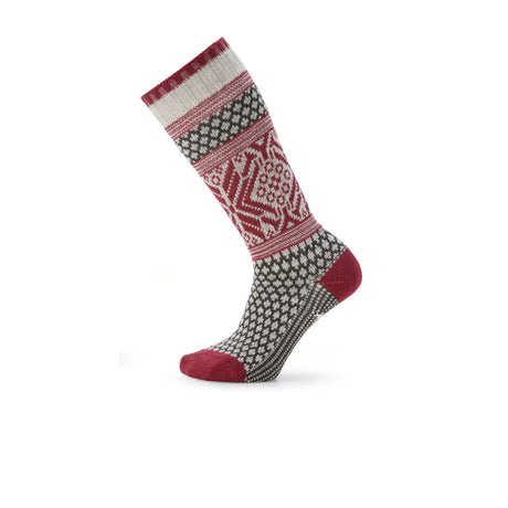 Smartwool Everyday Popcorn Snowflake Pattern Crew Sock (Women) - Ash Accessories - Socks - Lifestyle - The Heel Shoe Fitters