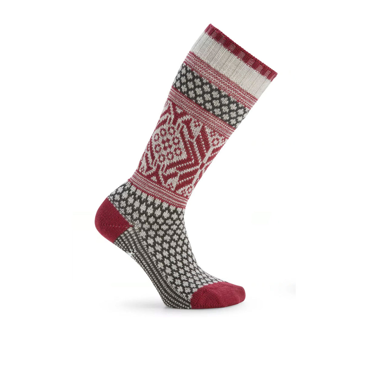 Smartwool Everyday Popcorn Snowflake Pattern Crew Sock (Women) - Ash