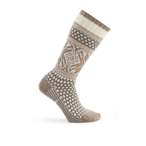 Smartwool Everyday Popcorn Snowflake Pattern Crew Sock (Women) - Moonbeam Accessories - Socks - Lifestyle - The Heel Shoe Fitters
