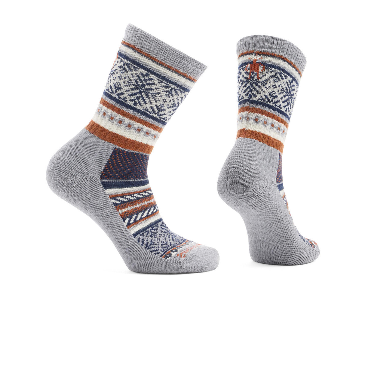 Smartwool Everyday Cozy Fair Isle Sweater Crew Sock (Unisex) - Light Gray Accessories - Socks - Lifestyle - The Heel Shoe Fitters