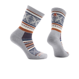 Smartwool Everyday Cozy Fair Isle Sweater Crew Sock (Unisex) - Light Gray Accessories - Socks - Lifestyle - The Heel Shoe Fitters