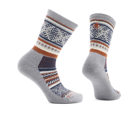 Smartwool Everyday Cozy Fair Isle Sweater Crew Sock (Unisex) - Light Gray Accessories - Socks - Lifestyle - The Heel Shoe Fitters