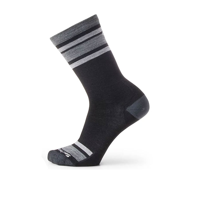 Smartwool Everyday Top Split Stripe Crew Sock (Men) - Black/Charcoal Socks - Life - Crew - The Heel Shoe Fitters