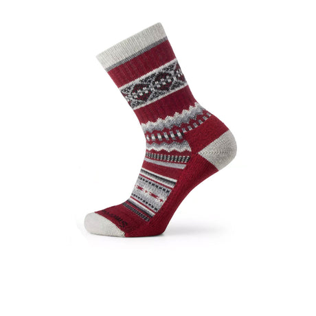 Smartwool Everyday Snowed In Sweater Crew Sock (Unisex) - Tibetan Red  - The Heel Shoe Fitters