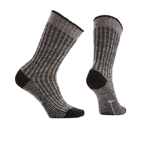 Smartwool Everyday Cozy Waffle Press Crew Sock (Unisex) - Black/Multi Donegal Accessories - Socks - Lifestyle - The Heel Shoe Fitters