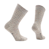 Smartwool Everyday Cozy Waffle Press Crew Sock (Unisex) - Taupe/Natural Marl Accessories - Socks - Lifestyle - The Heel Shoe Fitters