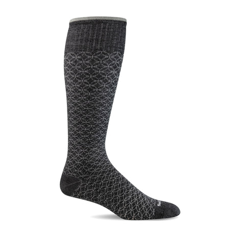 Sockwell Featherweight Fancy Over the Calf Compression Sock (Women) - Charcoal Accessories - Socks - Compression - The Heel Shoe Fitters