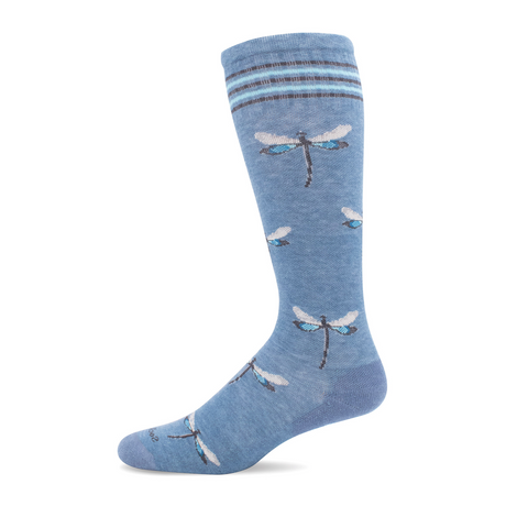 Sockwell Dragonfly Over the Calf Compresssion Sock (Women) - Bluestone Accessories - Socks - Compression - The Heel Shoe Fitters