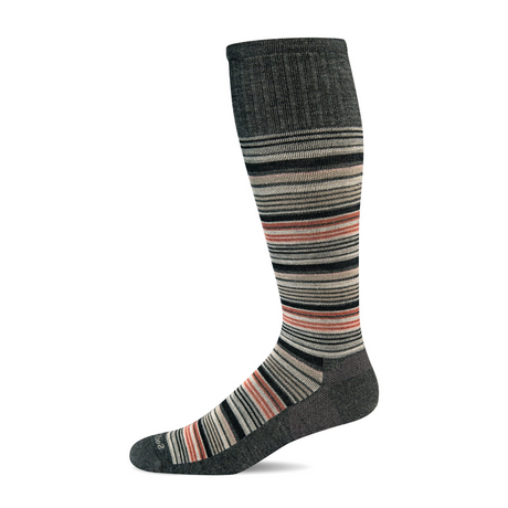 Sockwell Sunset Stripe Over the Calf Compression Sock (Men) - Charcoal Accessories - Socks - Lifestyle - The Heel Shoe Fitters