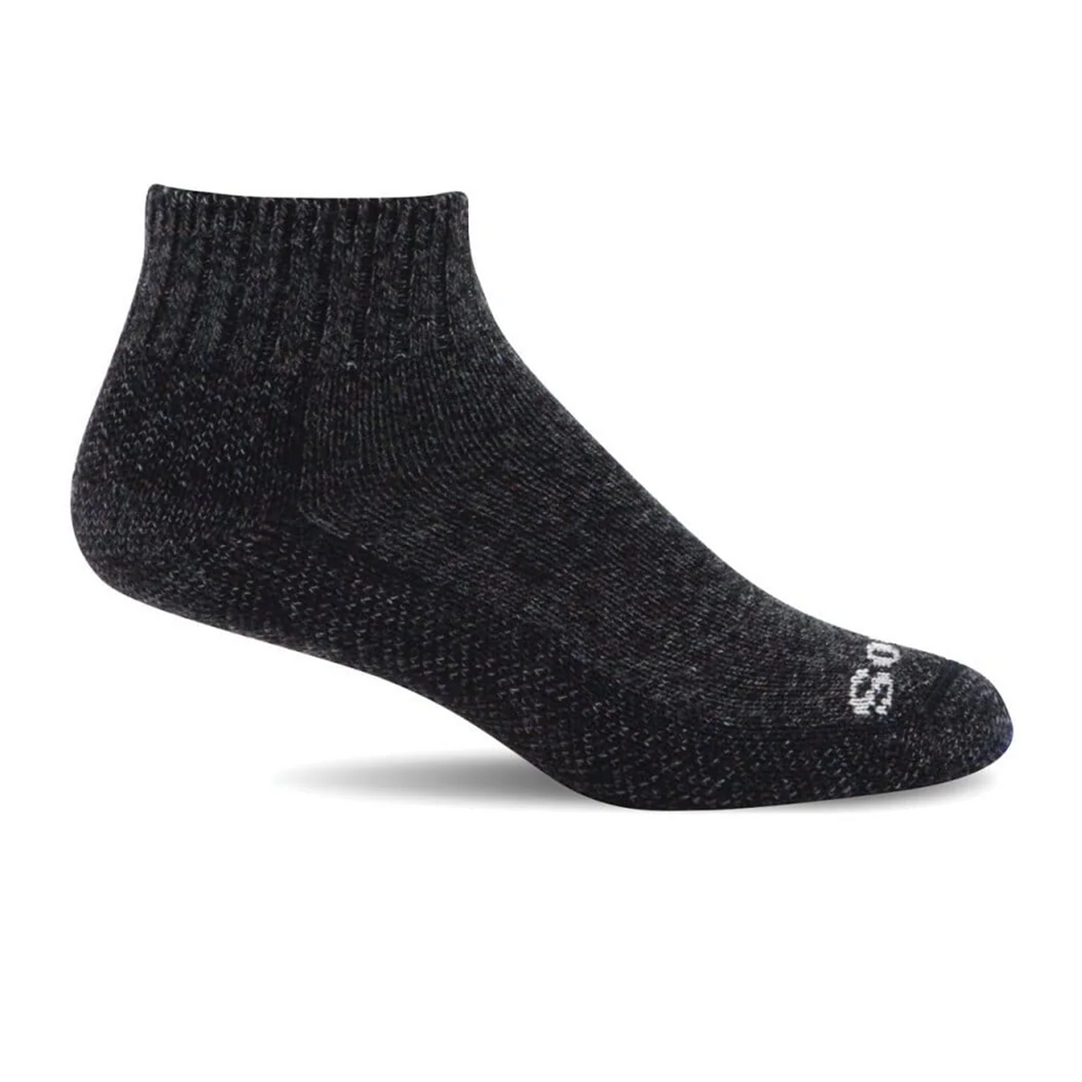 Sockwell Big Easy Relaxed Fit Mini Crew Sock (Women) - Black