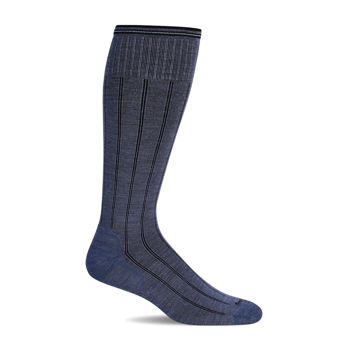 Sockwell High Rise Rib Over the Calf Compression Sock (Men) - Denim