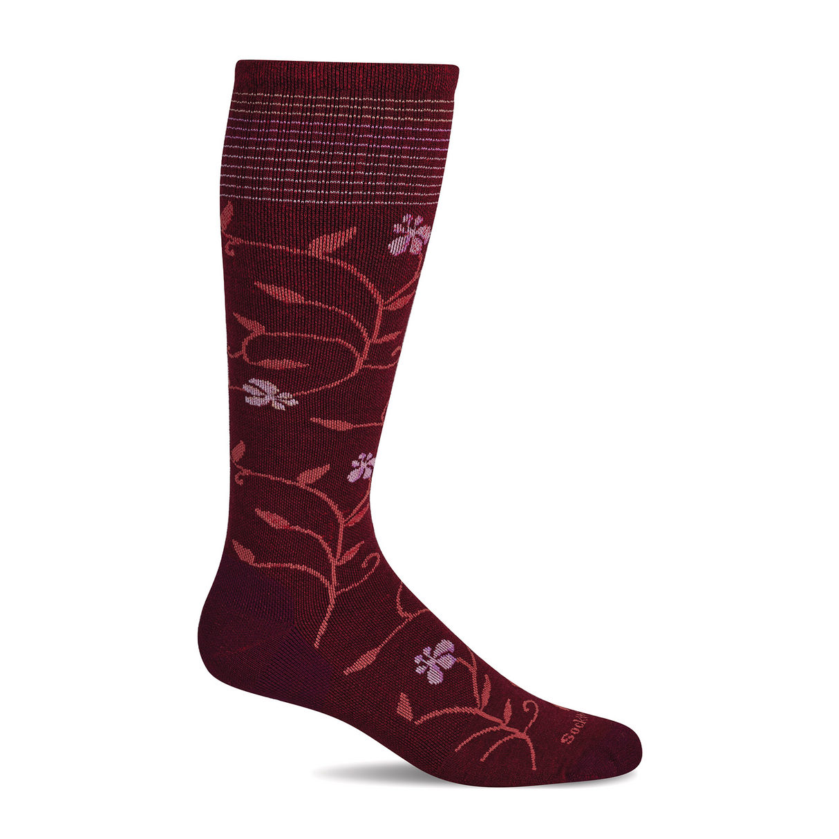 Sockwell Full Sun Over the Calf Compression Sock (Women) - Cranberry Accessories - Socks - Lifestyle - The Heel Shoe Fitters