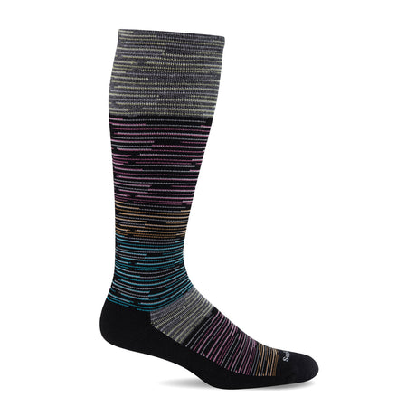 Sockwell Good Vibes Over the Calf Compression Sock (Women) - Black Accessories - Socks - Compression - The Heel Shoe Fitters