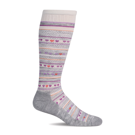 Sockwell Heartlink Over the Calf Compression Sock (Women) - Light Grey Accessories - Socks - Compression - The Heel Shoe Fitters