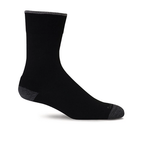 Sockwell Easy Does It Crew Sock (Women) - Black Solid Accessories - Socks - Performance - The Heel Shoe Fitters