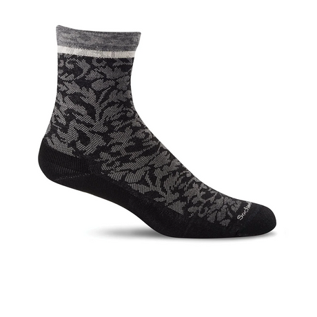 Sockwell Plantar Cushion Compression Crew Sock (Women) - Black Accessories - Socks - Compression - The Heel Shoe Fitters