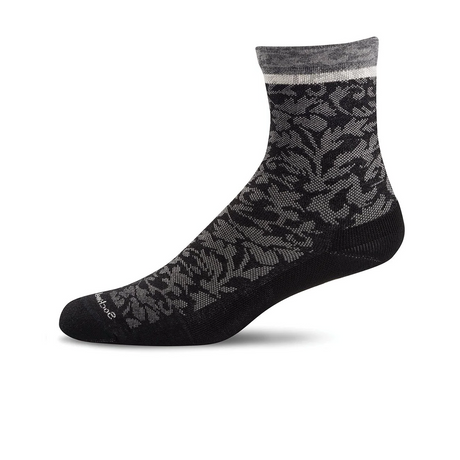 Sockwell Plantar Cushion Compression Crew Sock (Women) - Black Accessories - Socks - Compression - The Heel Shoe Fitters