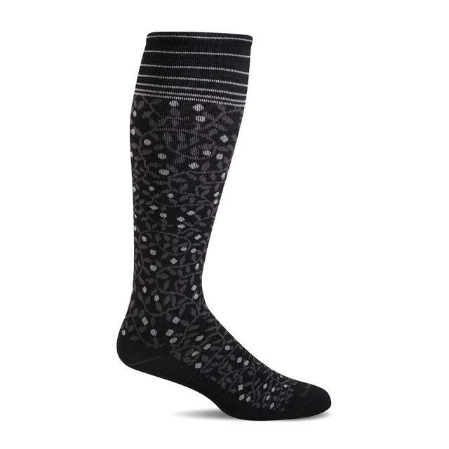 Sockwell New Leaf Over the Calf Compression Sock (Women) - Black Accessories - Socks - Compression - The Heel Shoe Fitters