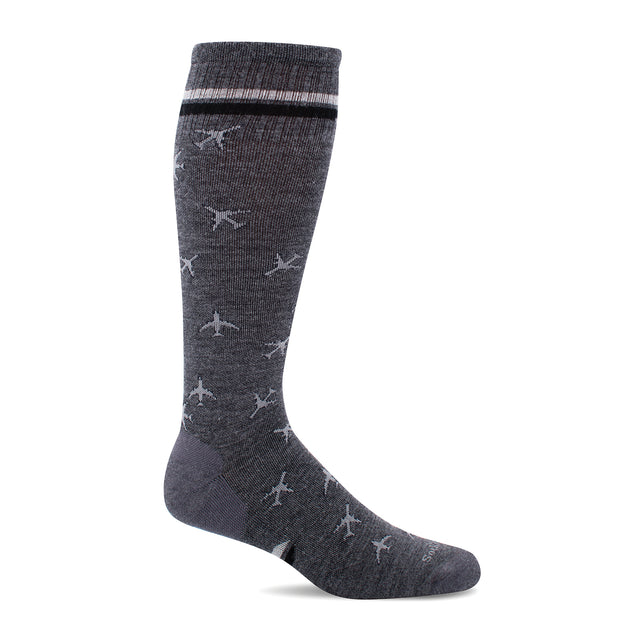 Sockwell In Flight Over the Calf Compression Sock (Men) - Charcoal Accessories - Socks - Compression - The Heel Shoe Fitters